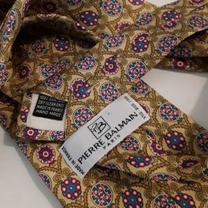 Pierre Balmain Tie Necktie Bohemian Italy Silk